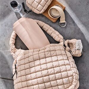 FP Movement by Free People Quilted Puffer Tote in Beige